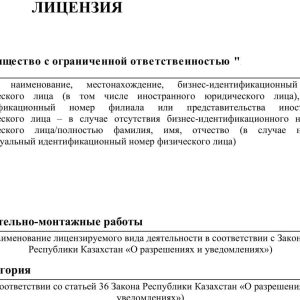 ТОО 1 категория СМР, Проектная деятельность